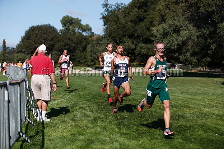 2014StanfordCollMen-208.JPG - College race at the 2014 Stanford Cross Country Invitational, September 27, Stanford Golf Course, Stanford, California.